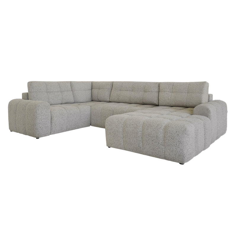 8 Seater Sofa Bed, Right -sided, in Grey