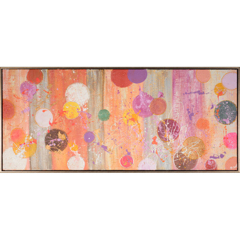 "Circles Around" par H. Scott - Reproduction d'art sur toile encadrée