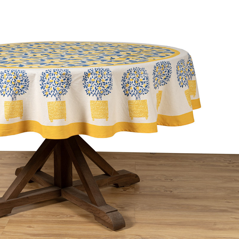 Lemon Tree Handmade Floral Tablecloth