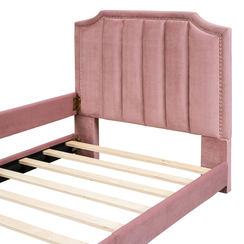 Lit de jour simple Classic Stripe, Rose