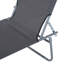 Chaise longue réglable pliante avec abat-jour amovible