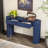 Entryway Table, Modern Console Table With Oval Top And 2 Drawers, Console Table For Indoor