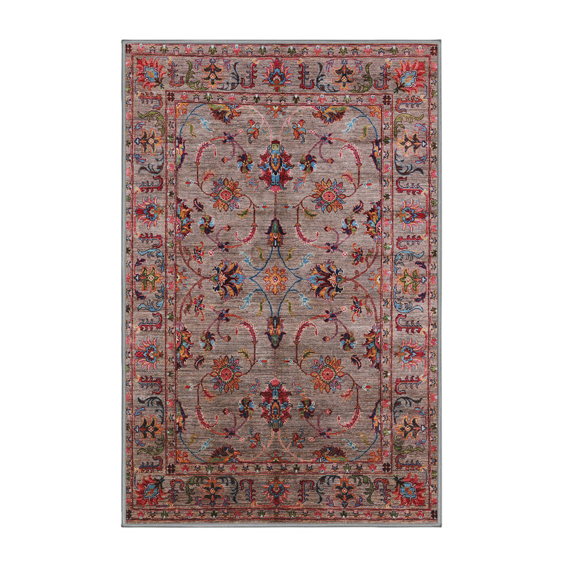 Tapis brun à motif oriental, Rectangle 4 pi x 6 pi