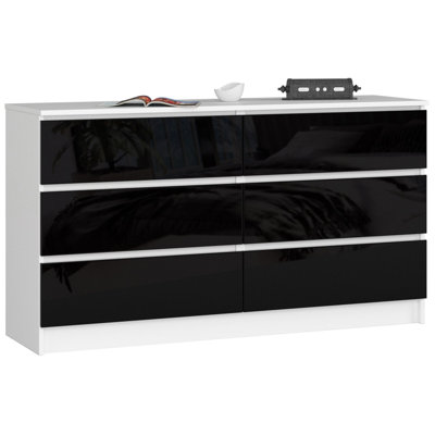 Wes 6 Drawer 138Cm W Double Dresser
