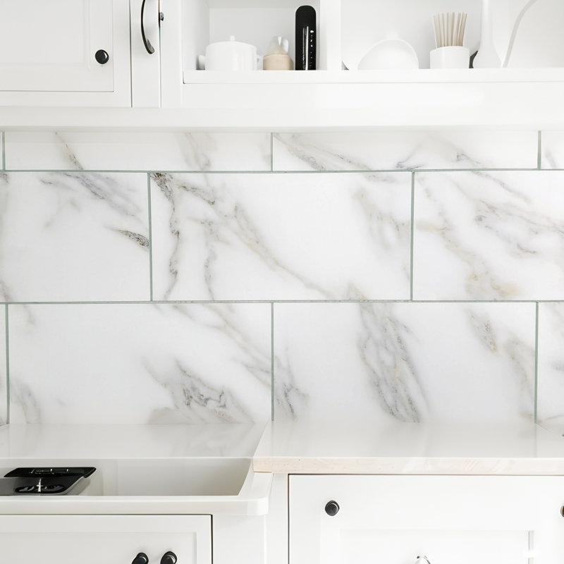 Nature 8 in. x 16 in. Look Glass Straight Edge Large Format Subway Decorative Kitchen & Bathroom Wall Tile