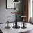 Dining Table Pine Round Solid Wood Top Metal Base Dining Table-86560746