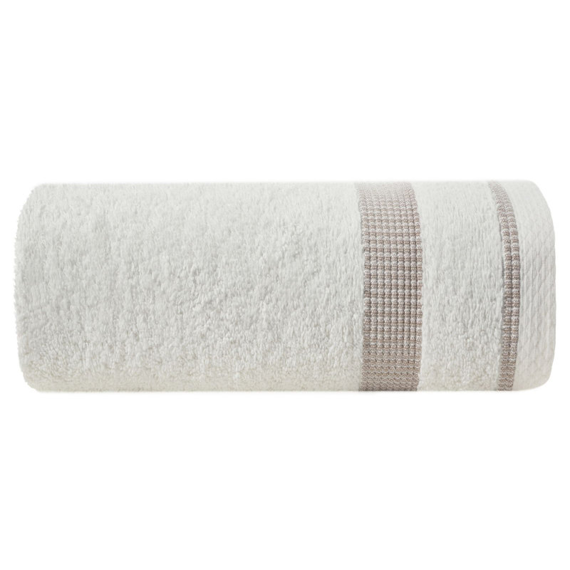 Izeyah Midweight Jacquard Hand Towel, Cream