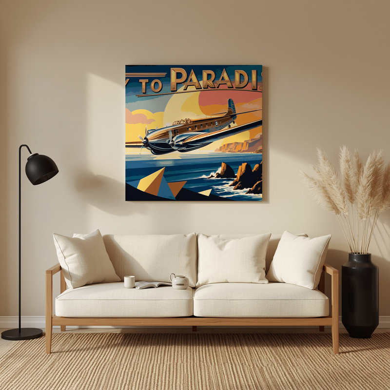 Transport, affiche rétro en métal brun, H 12 po x l 12 po x P 0,05 po
