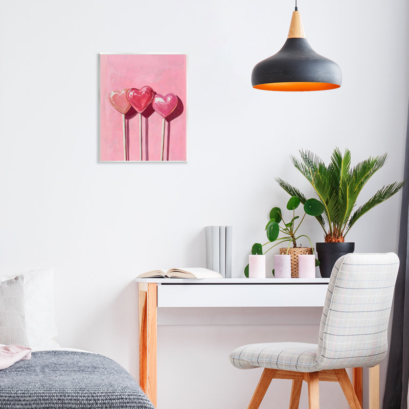 Plaque murale «Three Lollipops on Pink» par Arlington Prints