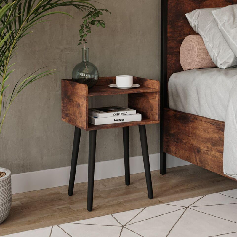 End Table, Rustic Brown