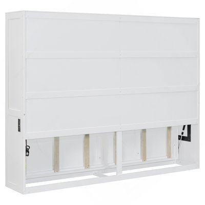Queen  Size Murphy Bed Wall Bed,White