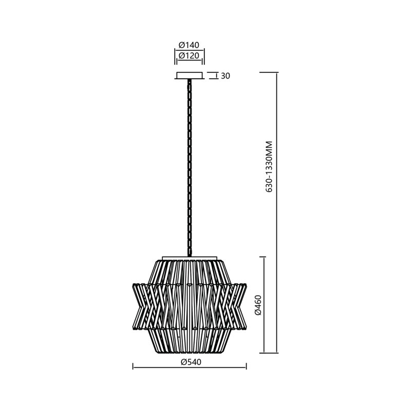 Audran 12 - Light Crystal Pendant, Silver, Silver