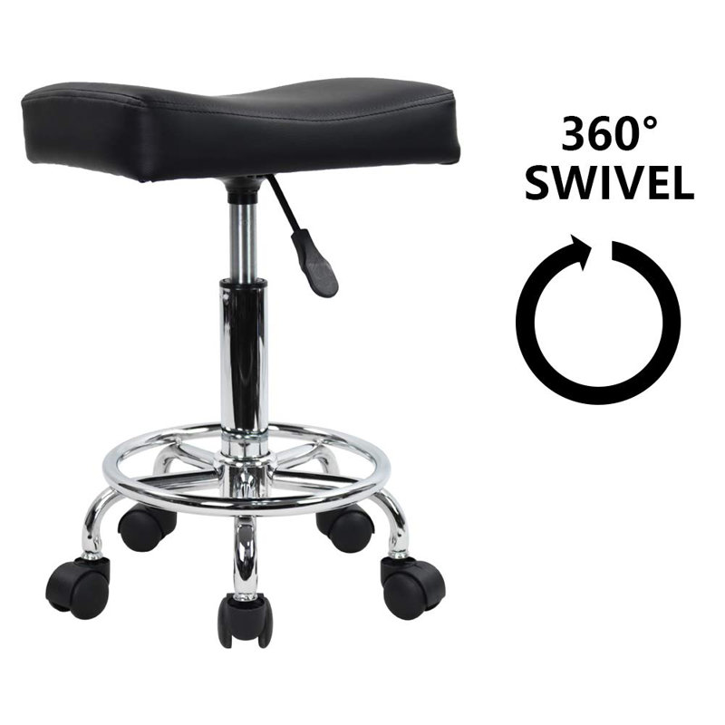 Square Rod Stool, 11" W x 14.4" D, 24.4", Black