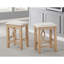 Ensemble de comptoir 3 pièces en bois naturel avec ports USB double