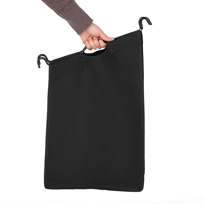 Rolling Laundry Sorter with Handles, Black