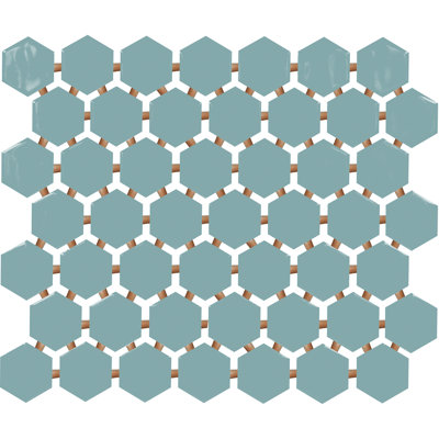 Itona Tile 1-1/2 x 1-1/2 Ceramic Hexagon Mosaic Tile (12 PC Per Carton) (9.72 SQFT Per Carton)