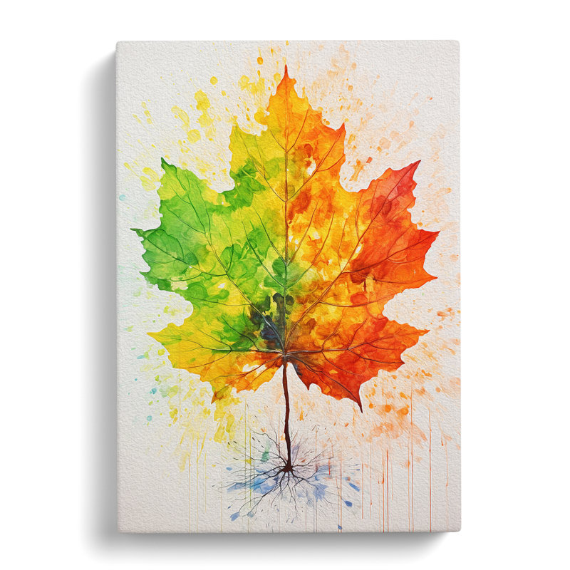 Leaf Gestural No.2 - Wrapped Canvas, 60cm H x 40cm W x 3cm D