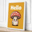 Hello Mushroom Modern - Wrapped Canvas-1382394801-1382394806