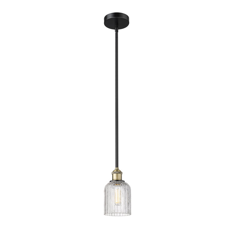 Luminaire suspendu 1 lumière Aalina, Chrome poli, Clair