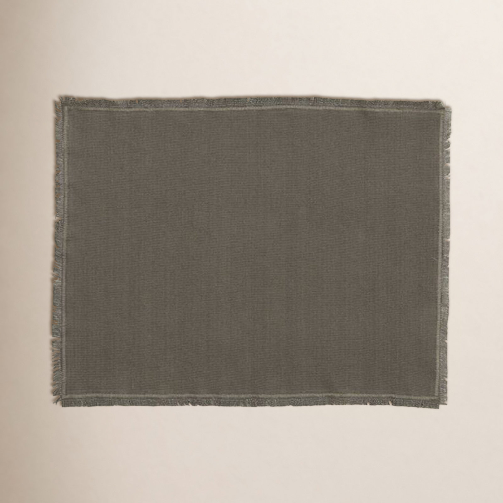 Essential Cotton Placemat - Set Of 4, Dark Gray