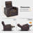 Zero-Gravity Power Reclining Home Theater Seating with Adjustable Headrest & Swivel Tray-511224935-511224928