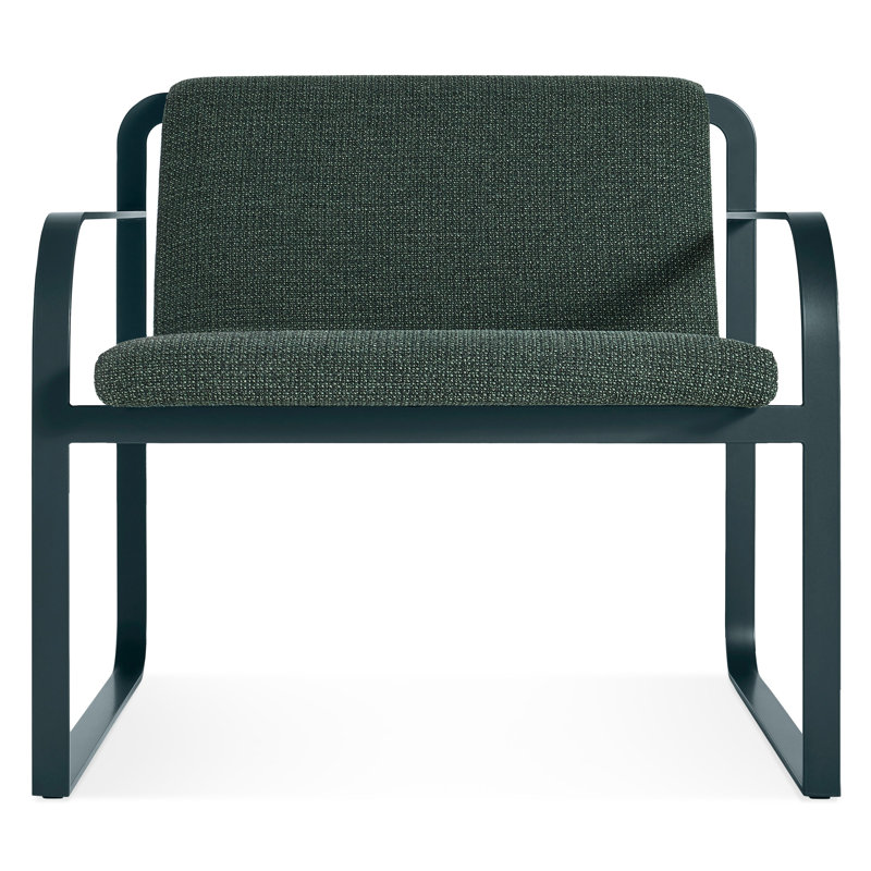 Skald Lounge Chair, Maharam Mantle in Parsley Polyeter Blend, Matte Green
