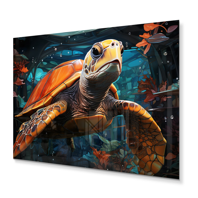 Décoration murale en métal Tortue Journey, H 16 po x l 32 po