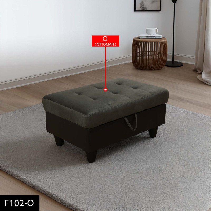 Repose-pieds en flanelle et en PVC Taupe avec repose-pieds texturé moelleux avec rangement caché (l 34 po)