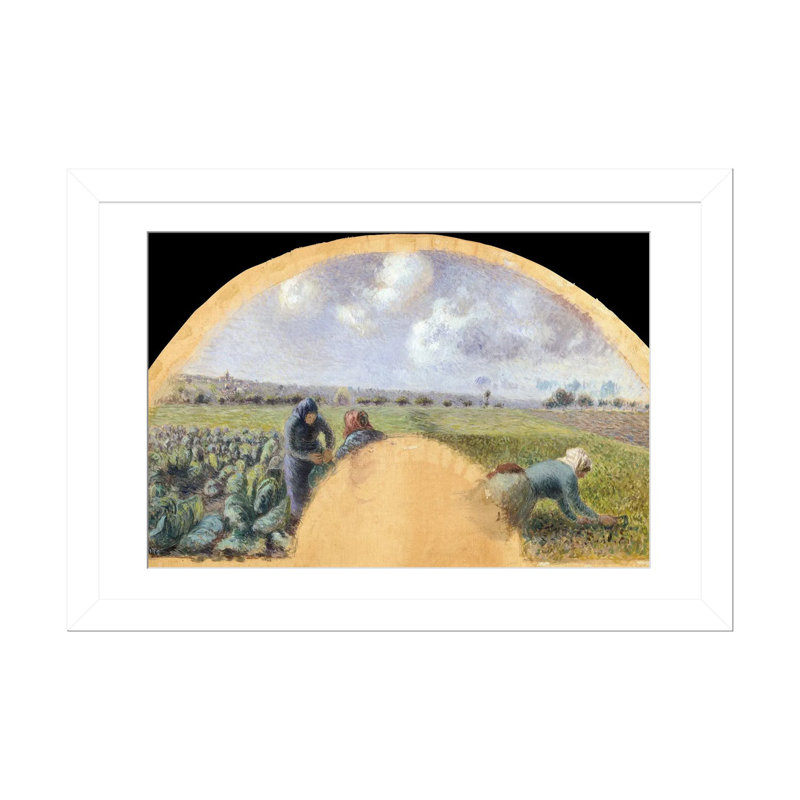 Support à ventilateur, les cueilleurs de choux - reproduction d'art mural - papier d'art encadré, H 24 po x l 32 po, Blanc