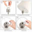 Lampe de chevet 23,8 po argent