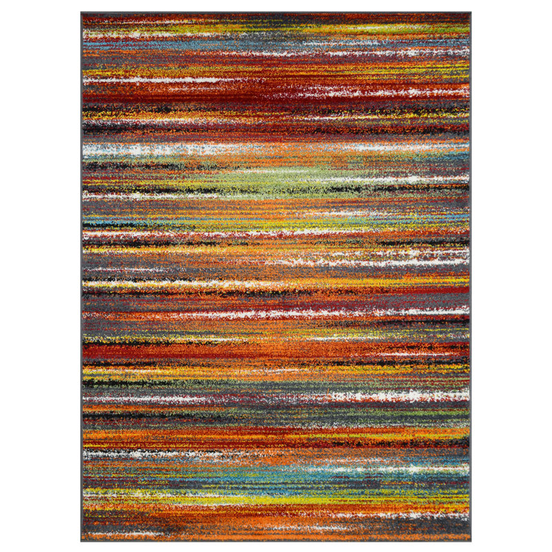 Aimon Striped Indoor Rug, Rectangle 5' x 7'