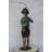 Boy with fishing rod  bronze statue -  Size: 11"L x 14"W x 44"H. 