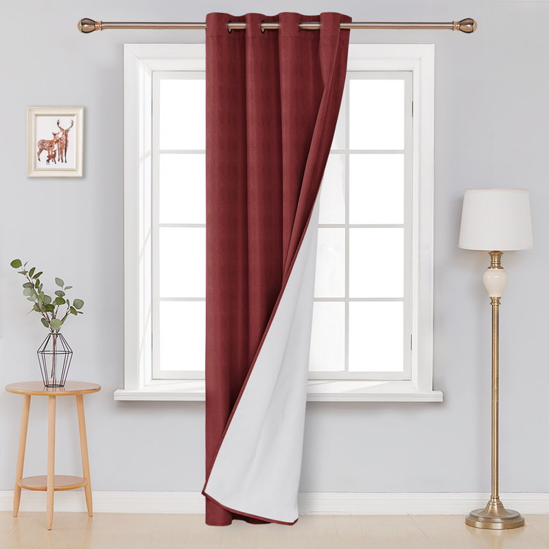 Parkson Blackout Curtain Single Panel, 52" W x 45" L, Navy Blue