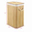 Panier à linge rectangulaire en bambou-1322540534
