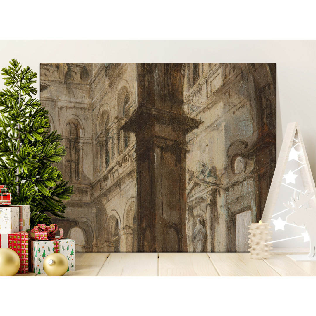 Architectural Canvas Wall Art, Gallery Wrapped Matte Print, Venice Architecture, Ready to Hang, Archival Quality, Modern Decor, Statement
