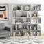 Nafeeza 192cm H x 80cm W Geometric Bookcase-1548205103-1548205102