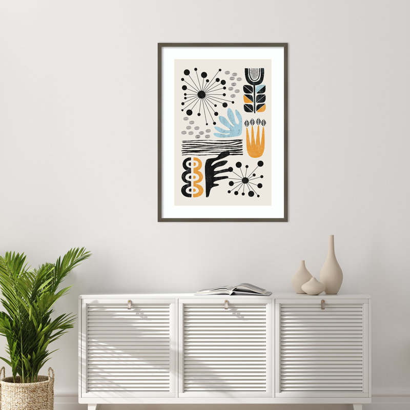 «Abstract Garden 2» par Ioana Horvat, reproduction d'art murale en bois encadrée, H 41 po x l 30 po