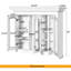 Armoire à pharmacie de 35 po avec miroir, 5 tablettes fermées et réglables, armoire de rangement murale avec portes en verre