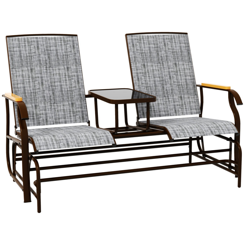 Banc oscillant d'extérieur pour 2 personnes Outsunny