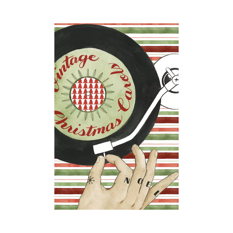 Hipster Santa Collection B by Grace Popp - Wrapped Canvas Print