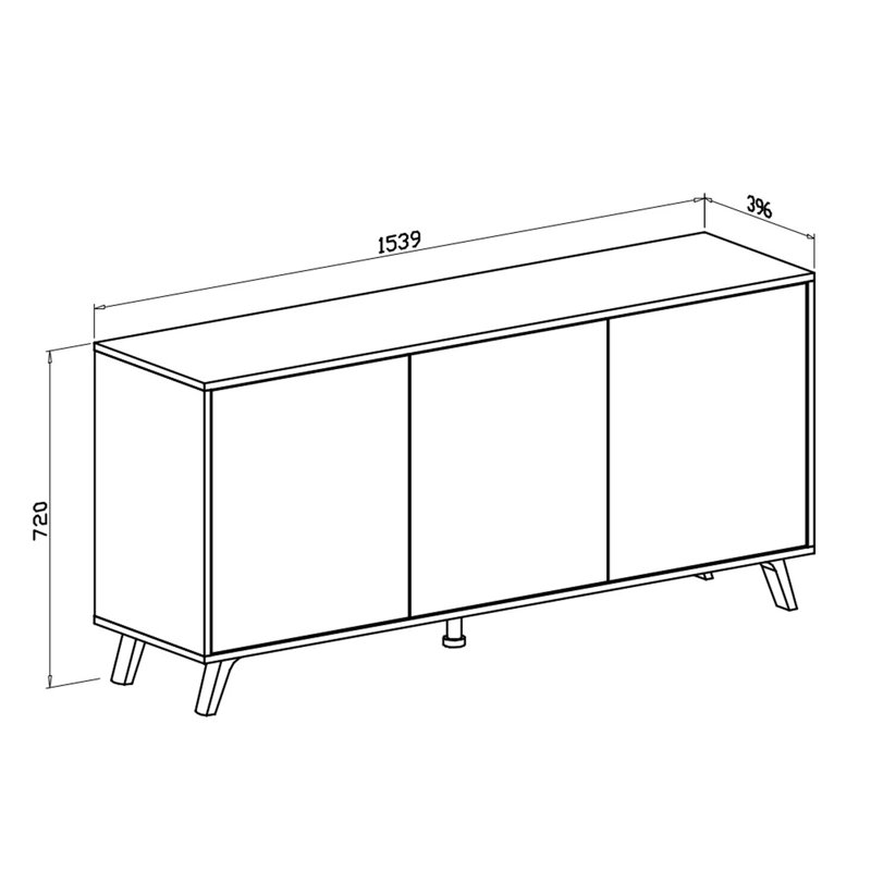 Tarrytown 396cm Sideboard, Oak/White