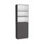 Bibliothèque Home 2 portes, unité de rangement moderne avec portes doubles et tablettes à plusieurs niveaux - Bureau-101995983