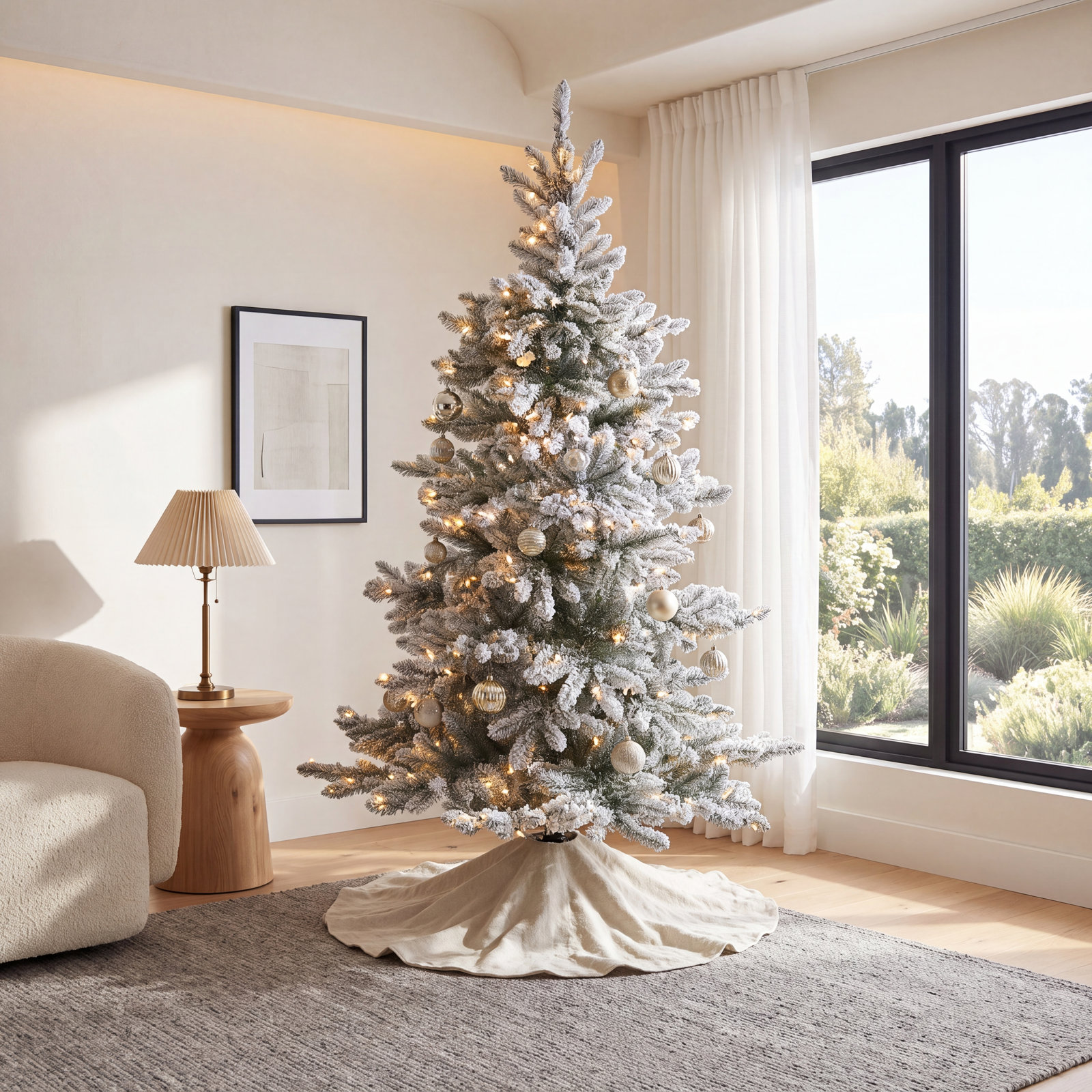 Lighted Artificial Christmas Tree, 6' H