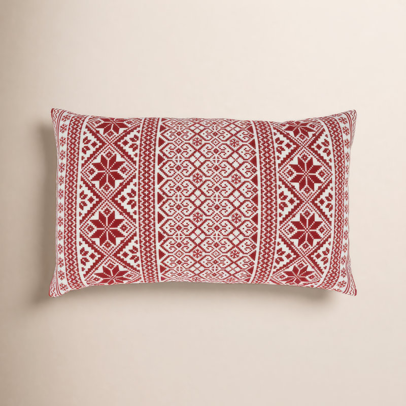 Glenroy Geometric Cotton Reversible Throw Pillow, Polyester/Polyfill