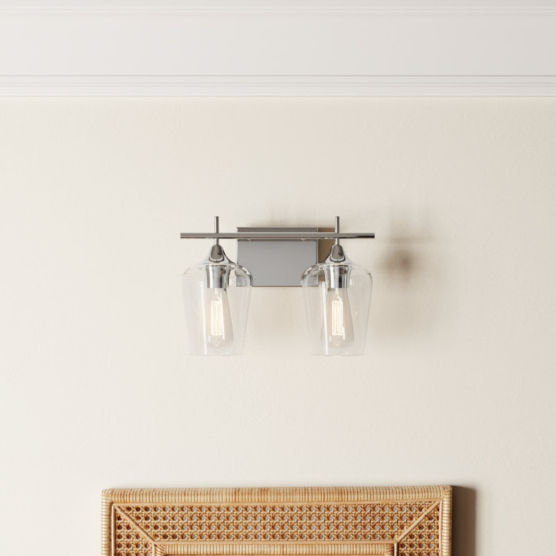 Breena Dimmable Vanity Light in Polished Chrome, Clear, Polished Chrome