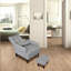 Chaise de loisirs moderne avec siège confortable et dossier de rangement en tissu à fonction réglable