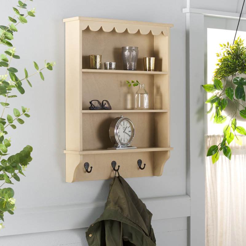 Edan 3 Hook Wall Rack, Natural