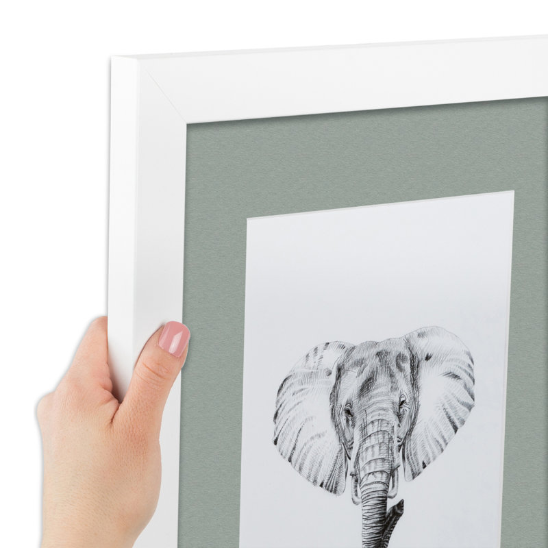 Matte Picture Frame with Mat, Silverpine