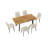 7 - Pieces Modern Kitchen Dining Set, 47.1"-63.1" Extendable Dining Table with 6 Upholstered Dining Chairs-1097754055