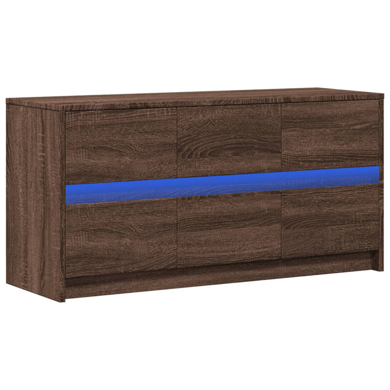 Cvijeta Unfinished TV Stand for TVs up to 24", Brown Oak